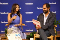 Krish and Shriya Saran at Facebook office